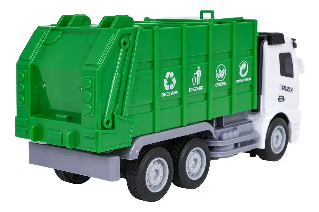 Camion De Basura Carro Juguete Niño Didactico Luces Sonido Camión Recolector Verde