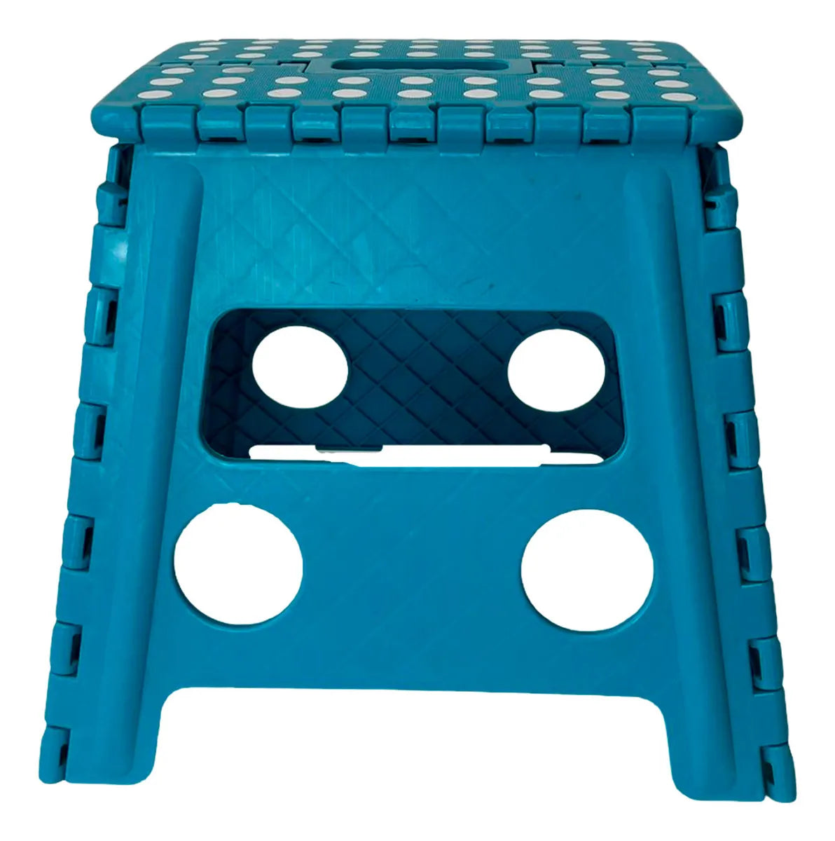 Banco Plegable Multiuso Resistente Banquito 32 Cm Alto 90 Kg Azul Oscuro