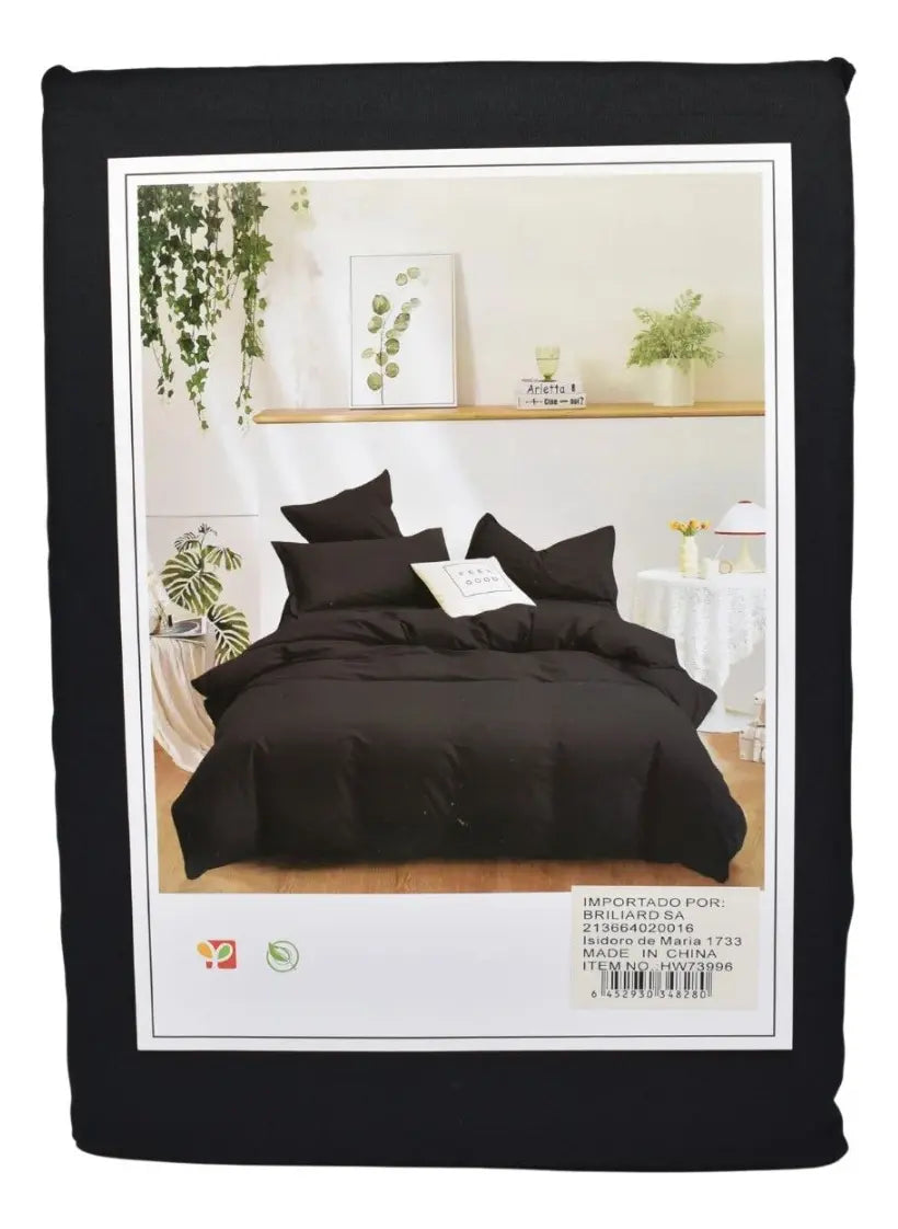 Juego Sábanas Lisas 1 Plaza Varios Colores Cama Hogar Casa