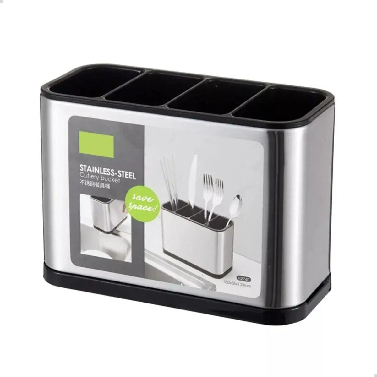 Soporte De Cubierto Acero Inoxidable 4 Divisiones