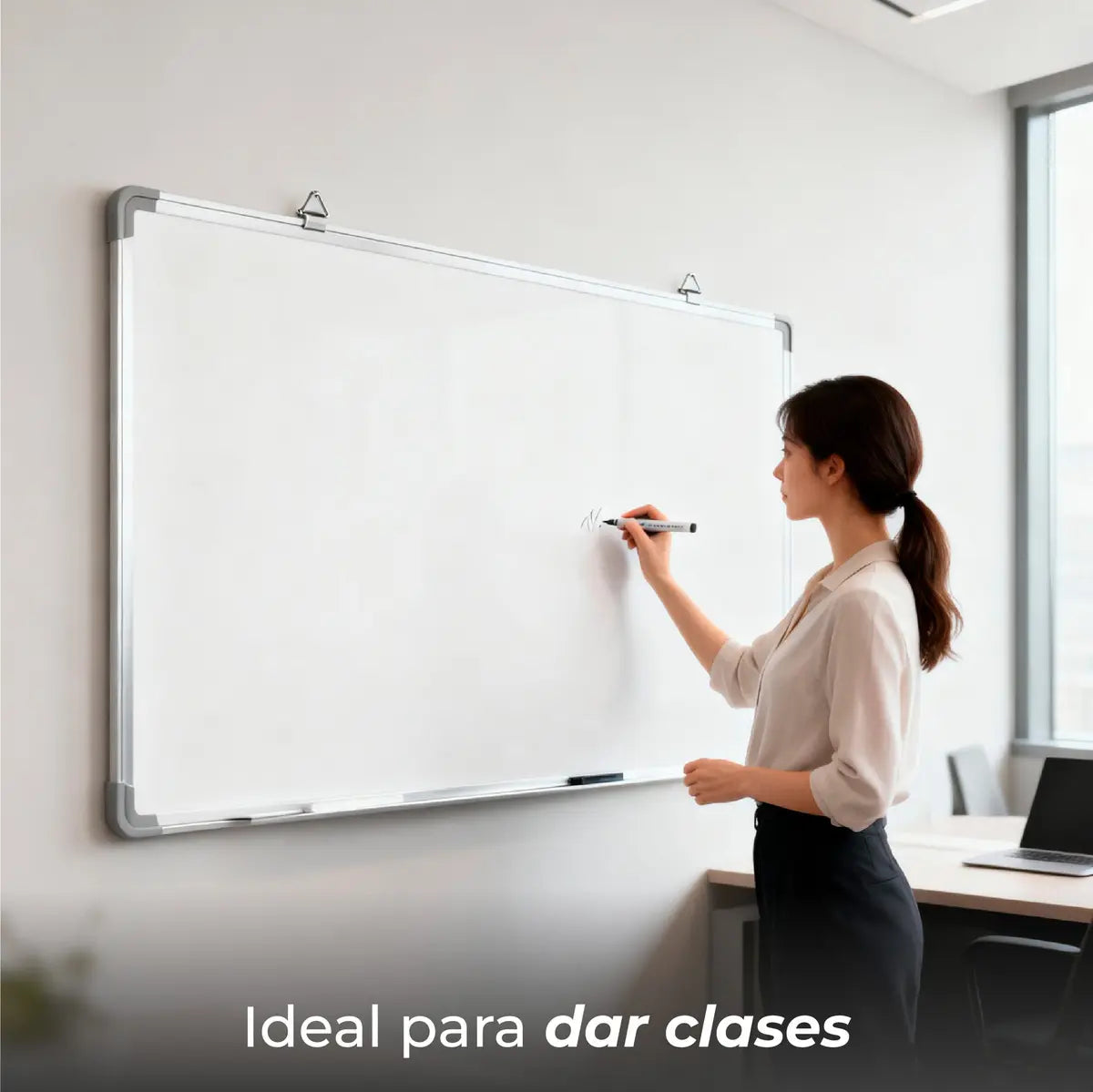 Pizarra Blanca 80x120 Dyvan Pizarron Alta Performance Blanco