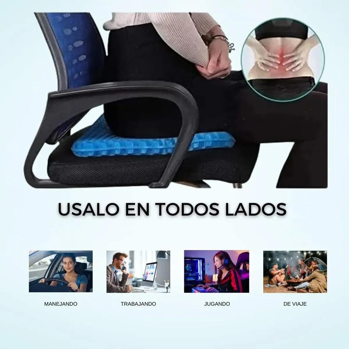 Almohadon Viscoelástico Ergonómico Ortopédico Con Memoria