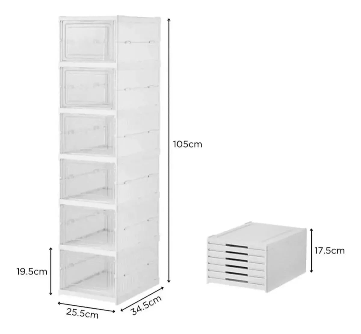 Zapatera Plegable Organizador De Zapatos Con Tapas Y Puertas