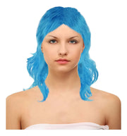 Peluca Pelo Largo Celeste Uruguay