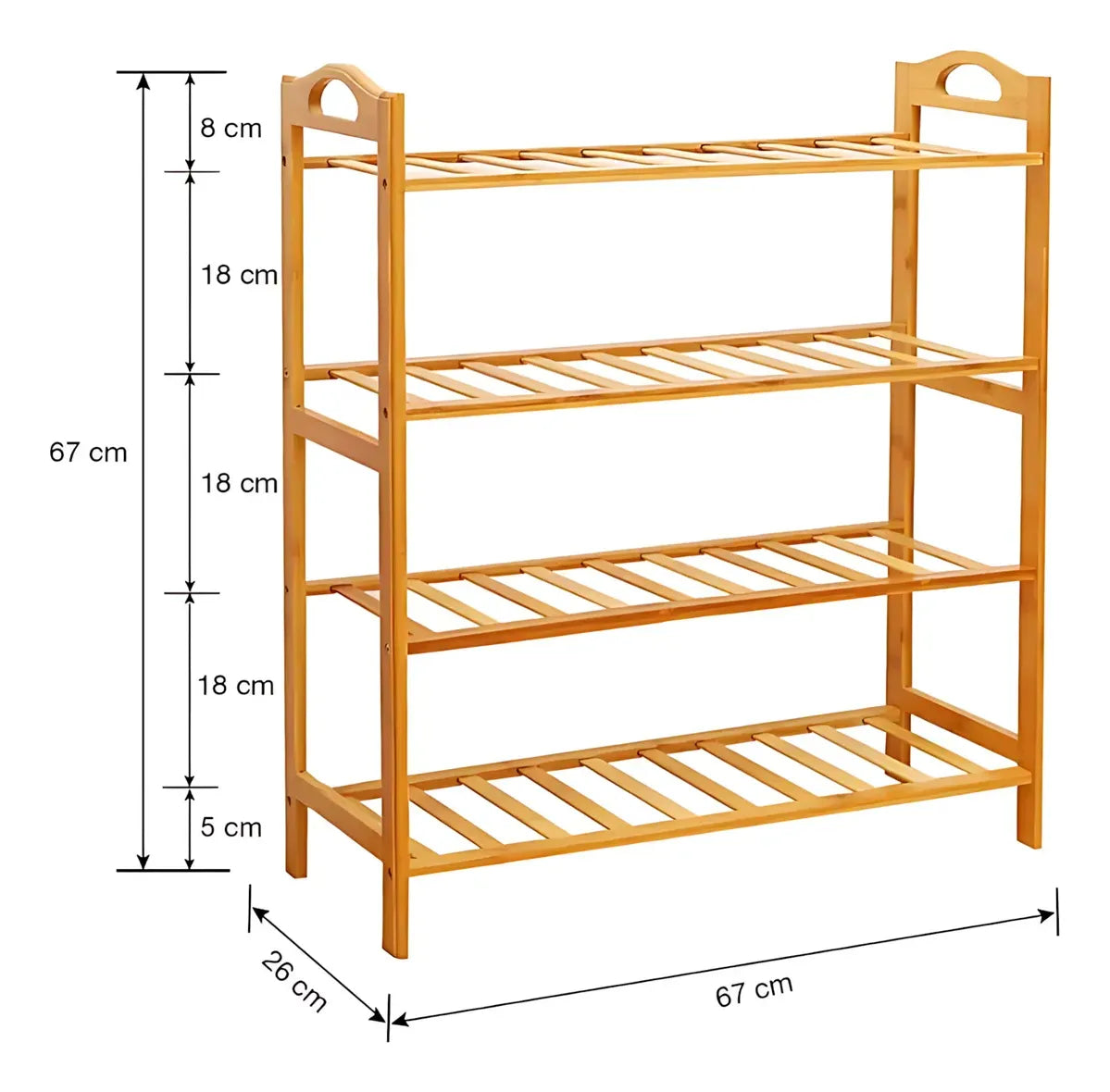 Estanteria Repisa Zapatera Madera Bambu Organizador Elegante
