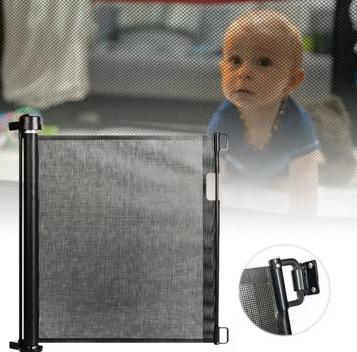 Puerta Barrera De Seguridad Retráctil Escalera Niños Mascota