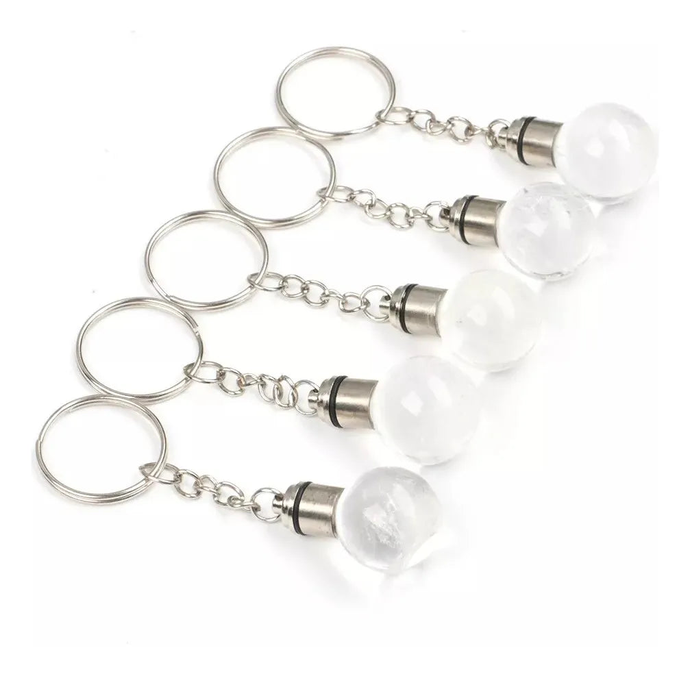 Llaveros De Bolas De Cristal Con Luces