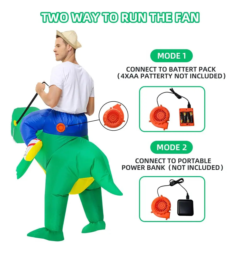 Disfraz Inflable De Dinosaurio T-rex Para Adultos Halloween