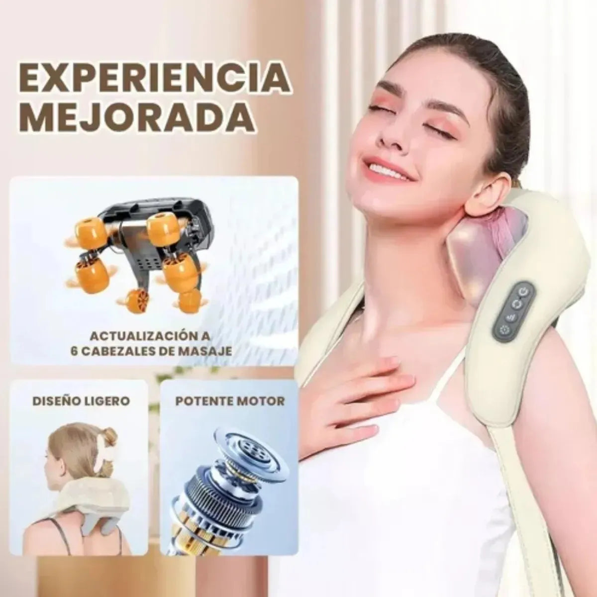 Masajeador Cuello Espalda Cervical Hombros Eléctrico Portáti