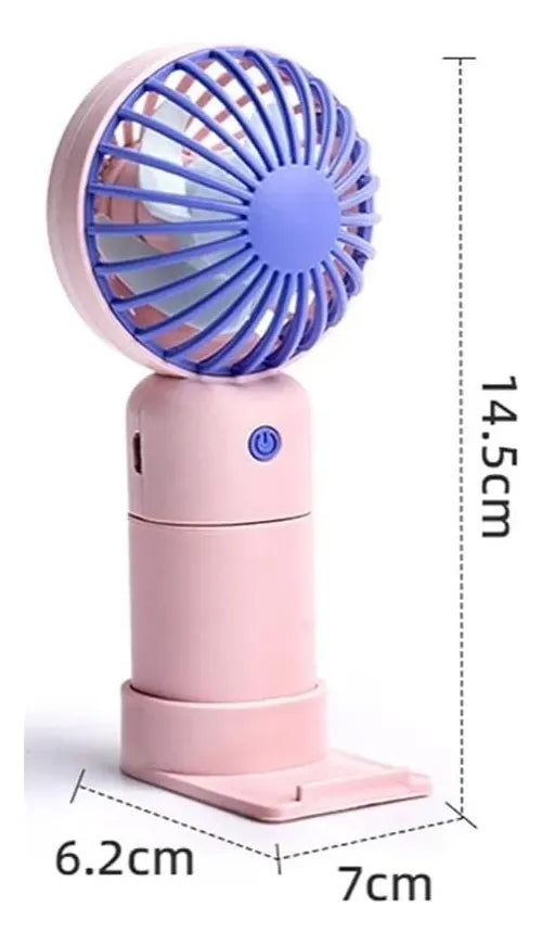 Mini Ventilador Inalámbrico Con Base