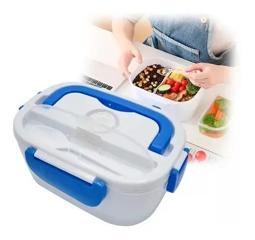 Tupper Calentador Vianda Lunchera Eléctrica Con Cuchara