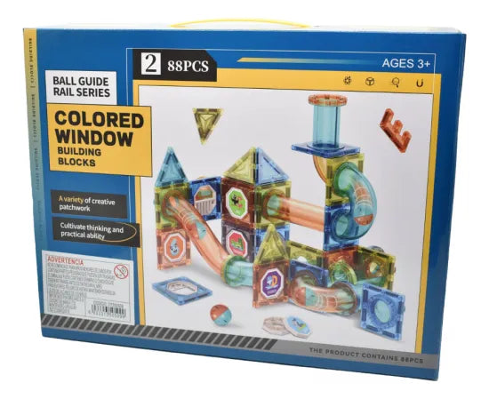 Juego De Construcción Bloques Magnéticos Con Bolas 88pcs