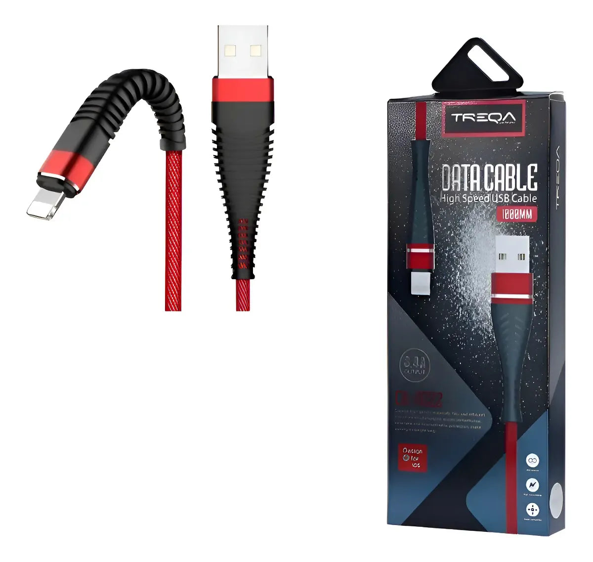 Cable Usb Compatible Con iPhone Malla Reforzado 1 Metro