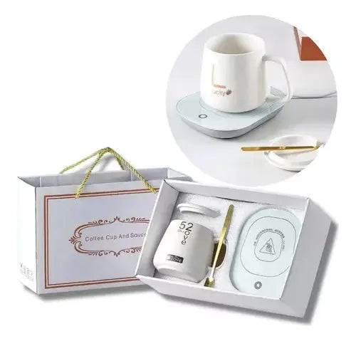 Taza Cerámica Con Calentador Inteligente Líquidos Usb