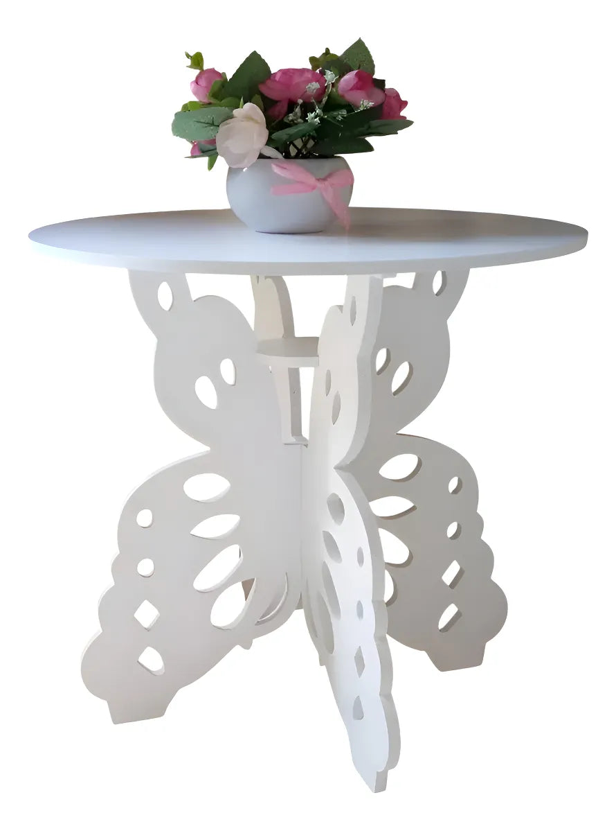 Mesa Decorativa Con Diseño De Mariposa, Mesa Centro De Salón