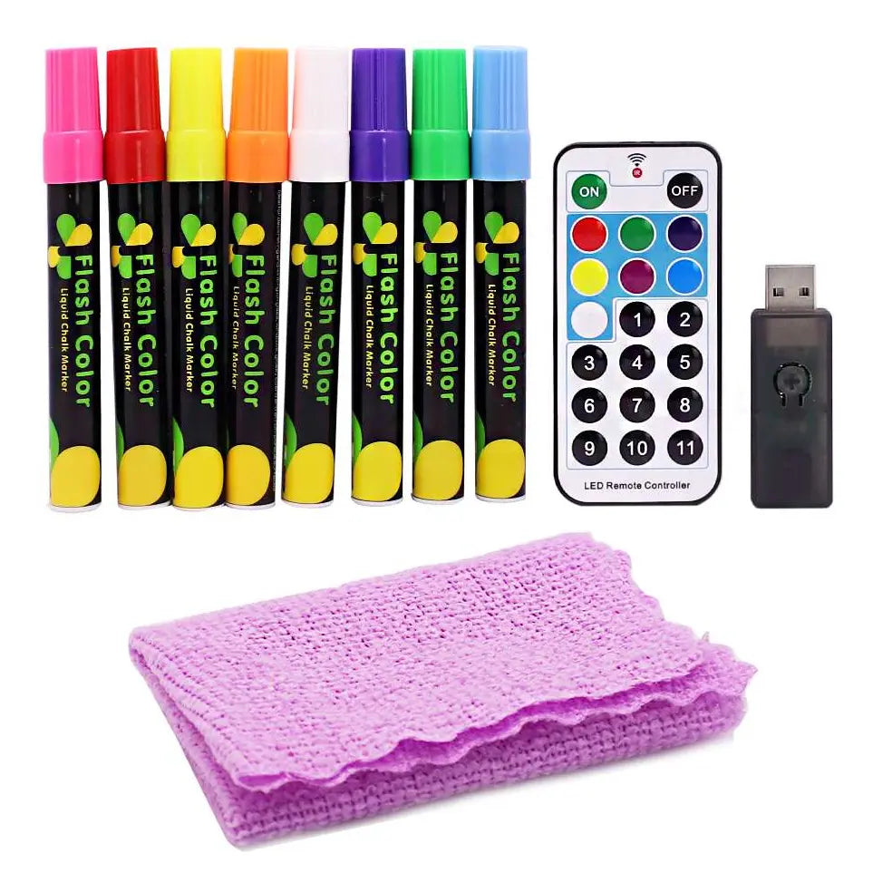 Tablero Con Soporte Pizarra Led Rgb 220v + Control Remoto Ne