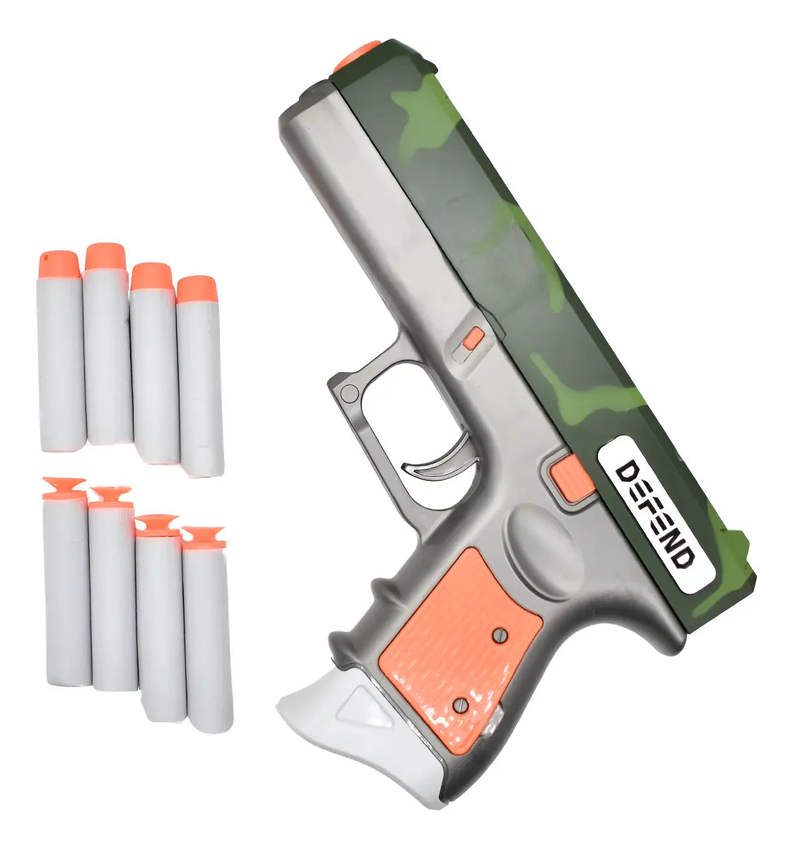 Pistola Lanza Dardos De Goma Eva X6 Balas Juguete Para Niños
