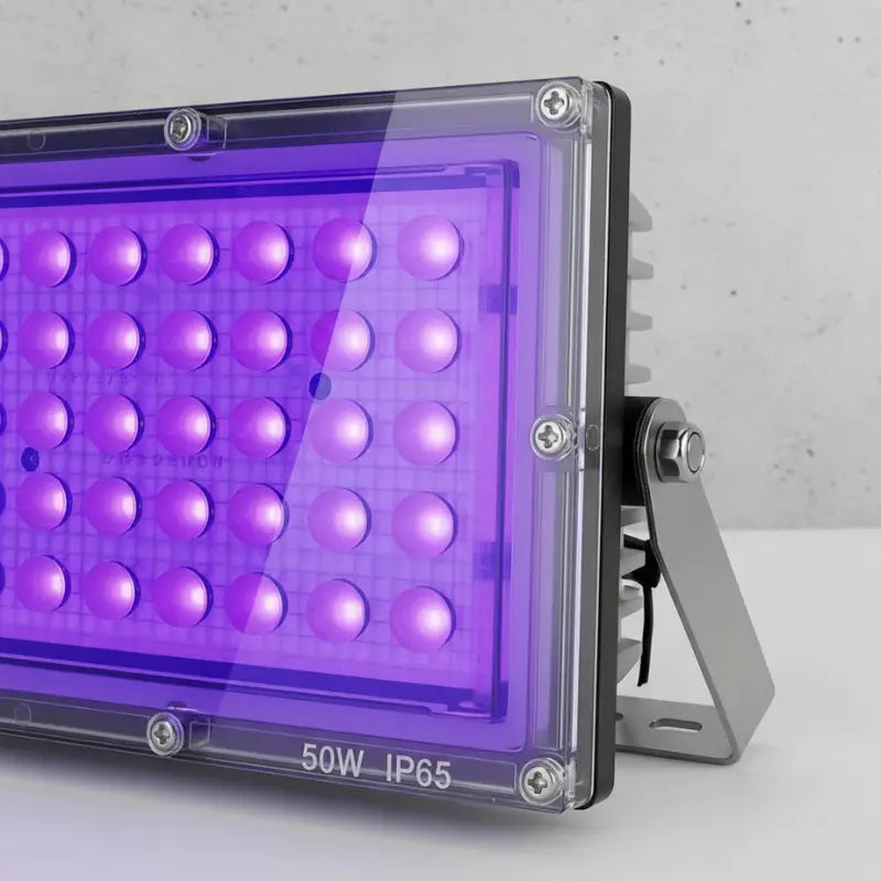 Foco Tacho Luz Led Negra Ultra Violeta 50w Plug A 220v