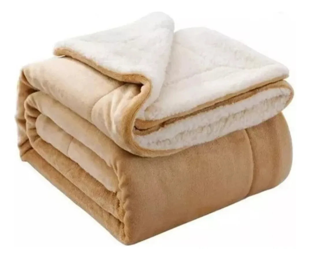 Frazada Manta Polar Con Corderito 1 Plazas 150x200cm