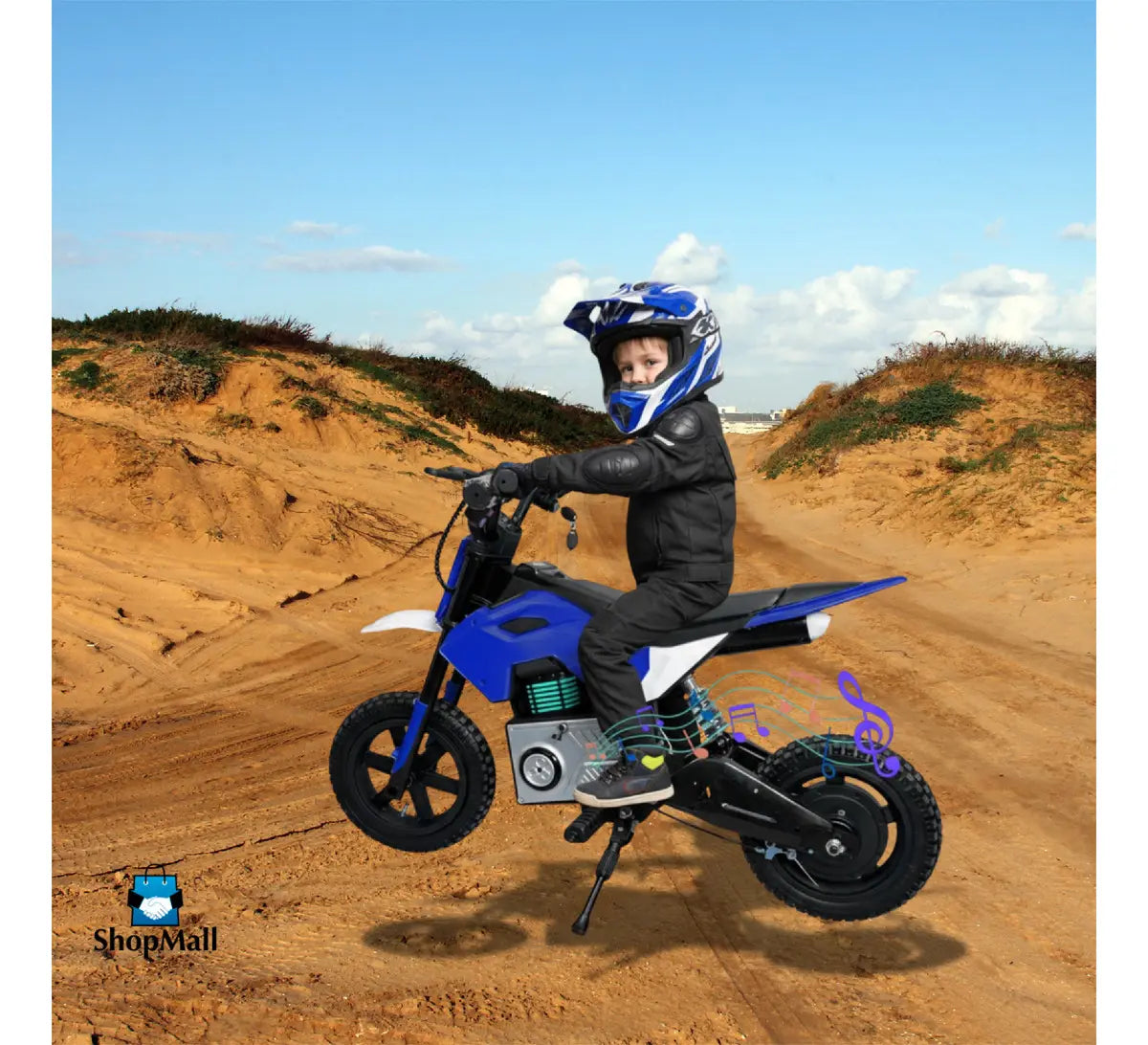 Mini Moto Eléctrica Deportiva Montable Niños Con Luz Led Col