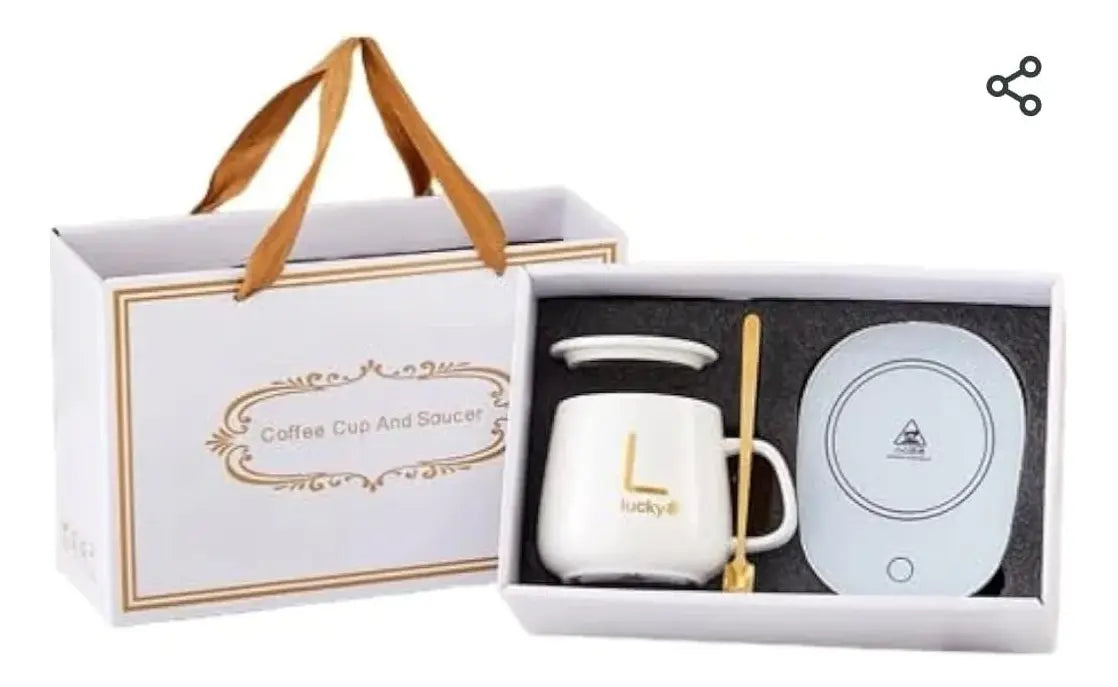 Taza Cerámica Con Calentador Inteligente Líquidos Usb