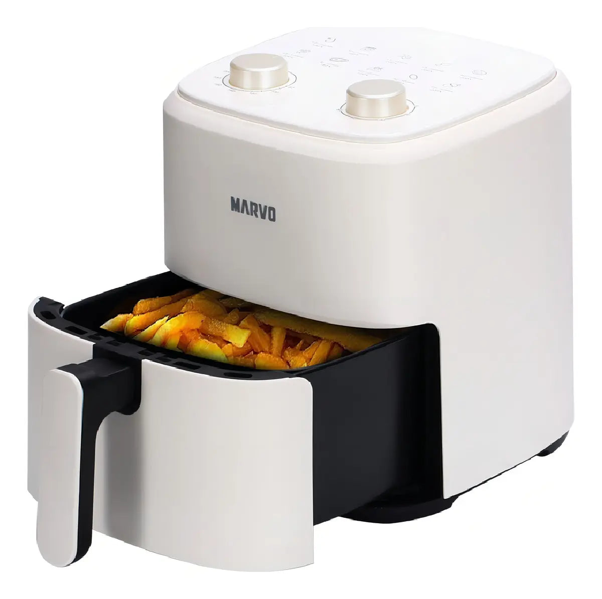 Freidora Sin Aceite Marvo 4,4lts Antiadherente 1350w Color Blanco