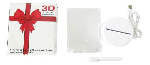 Pizarra Lámpara Led Con Marcador Recarga Usb En Caja