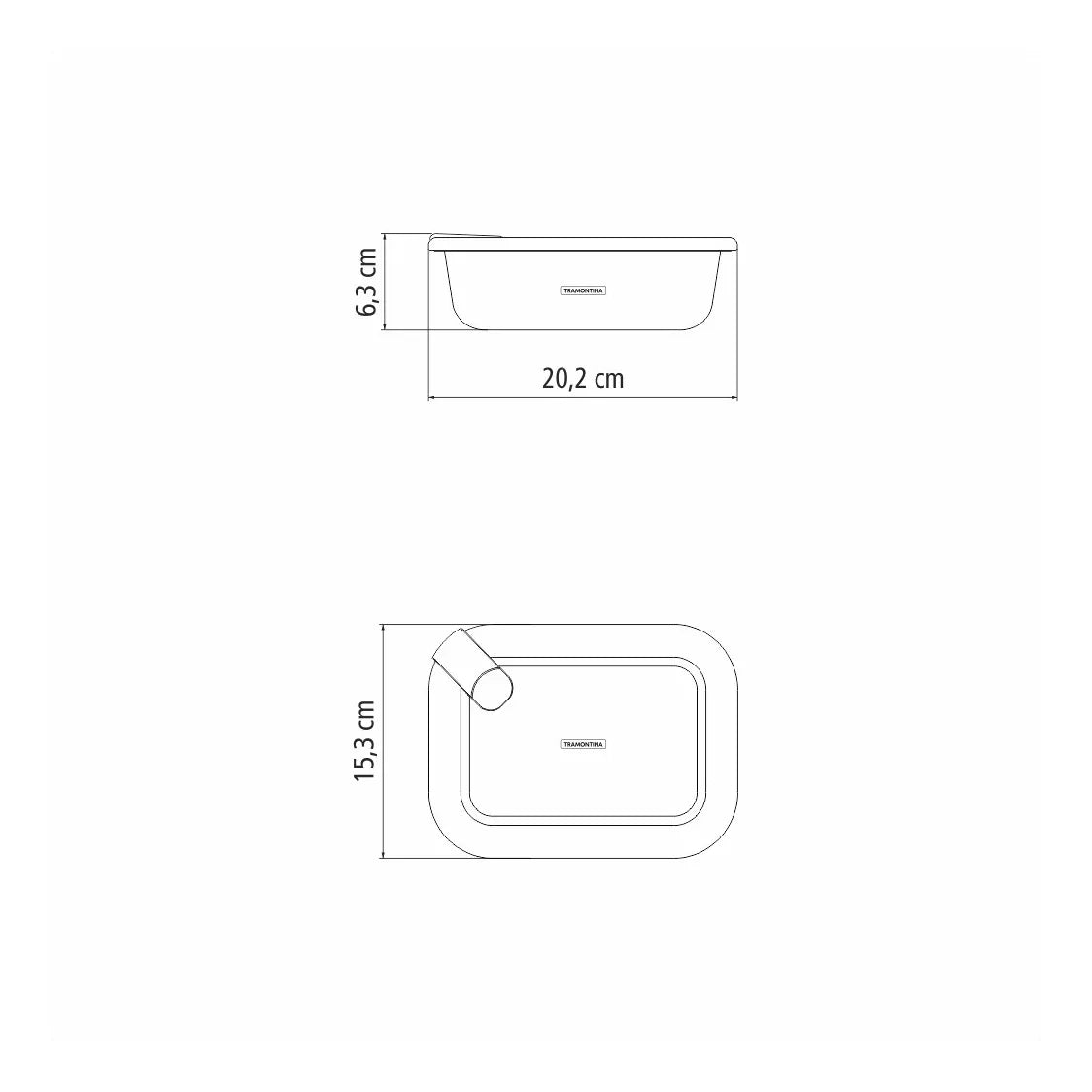 Tupper Tramontina Hermético Vidrio Libre Bpa 1,05 Lts. Gris