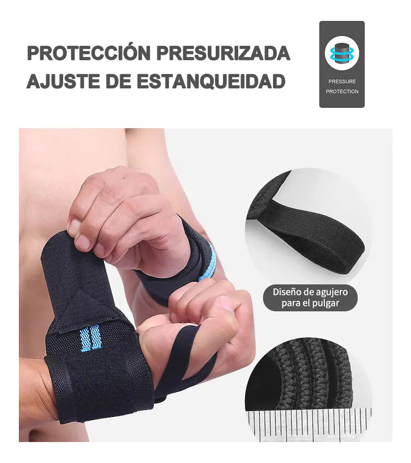 Par Muñequera Elastica Crossfit Para Gym Muñequera Deportiva Gris