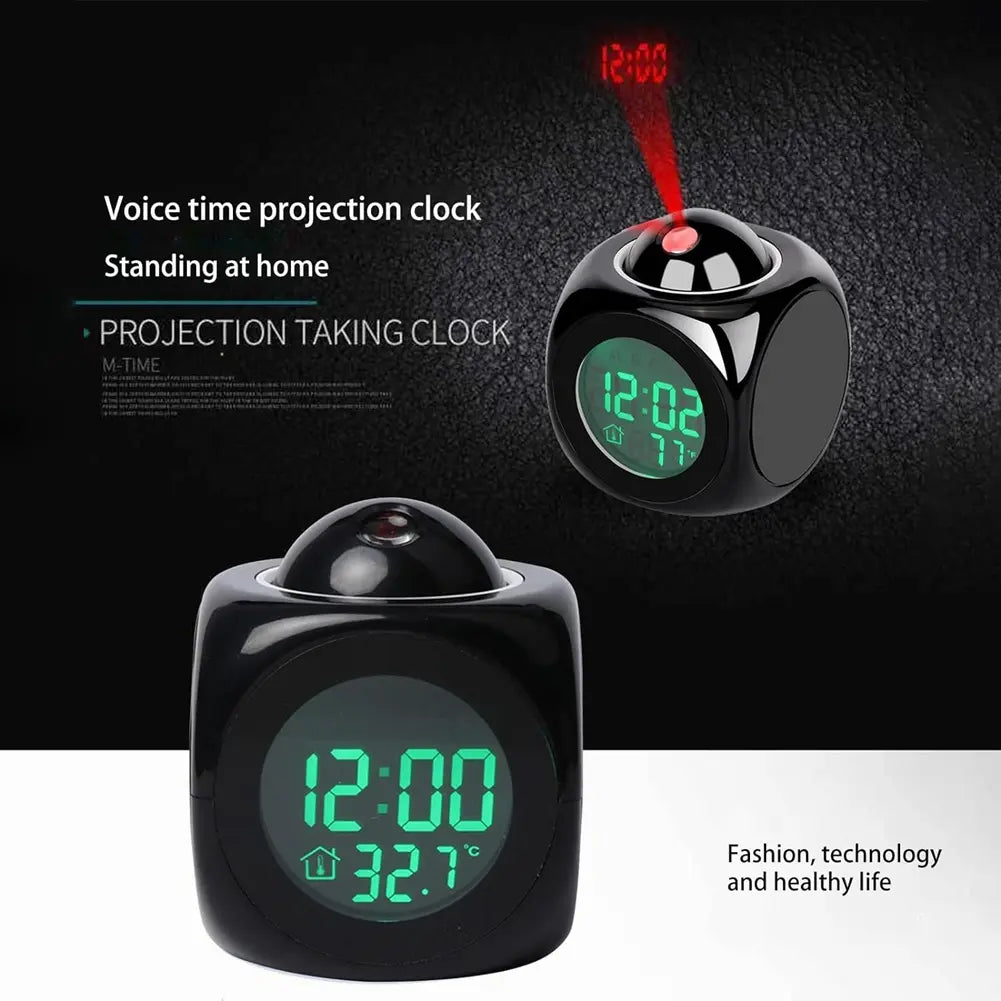 Reloj Despertador Digital Con Proyector Led Usb