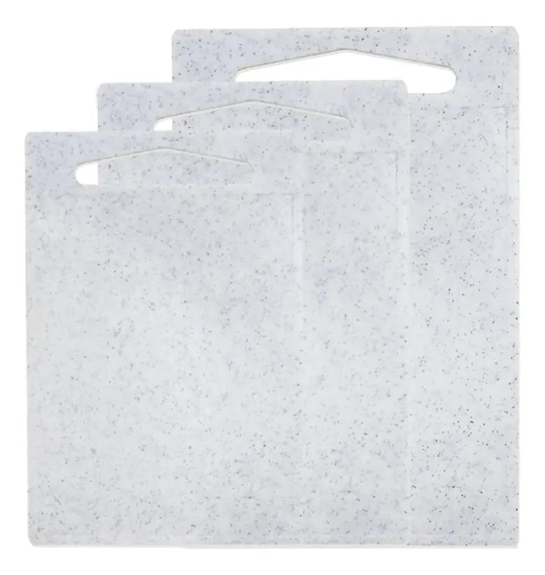 Set X 3 Tablas Cocina Plástico Diseño Granito Negro Mm-8384