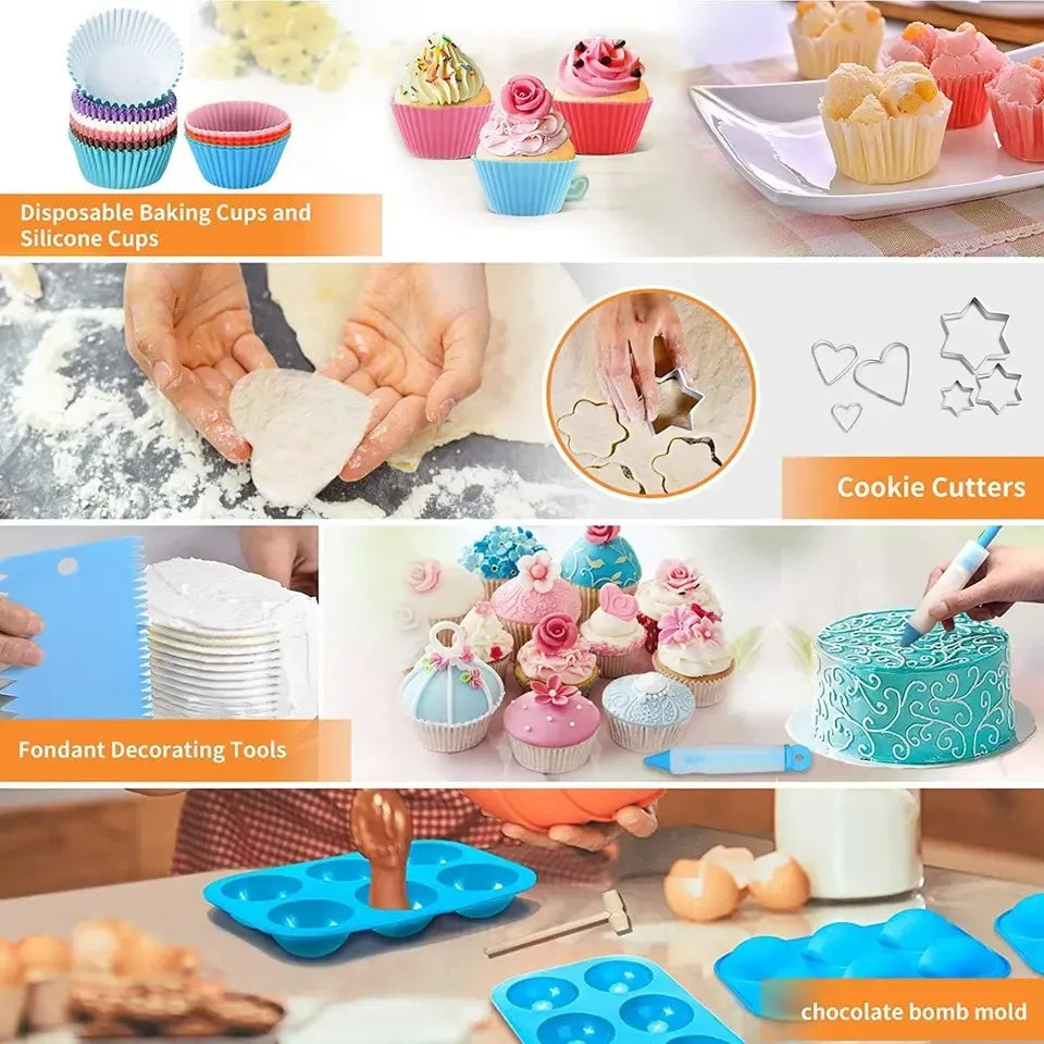 Set De Reposteria Pasteleria Decoración Tortas 236 Piezas
