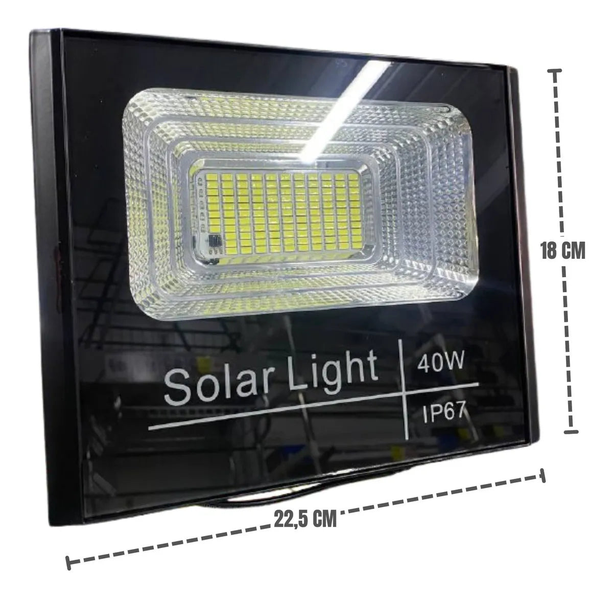 Foco Exterior C/panel Solar Us40w -