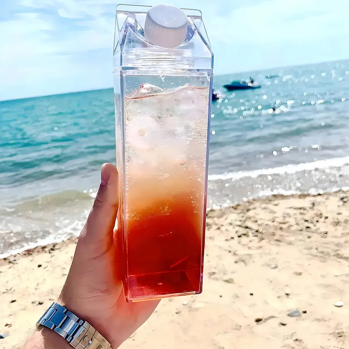Botella de acrílico Ganga Shop Botella Lehce con capacidad de 1L color transparente