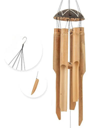 Adorno Llamador De Viento De Madera 85cm