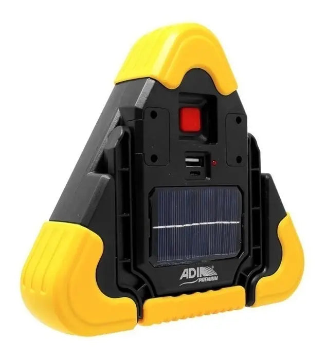 Luz Triangulo Señal Auto Emergencia Recargable Solar Adir