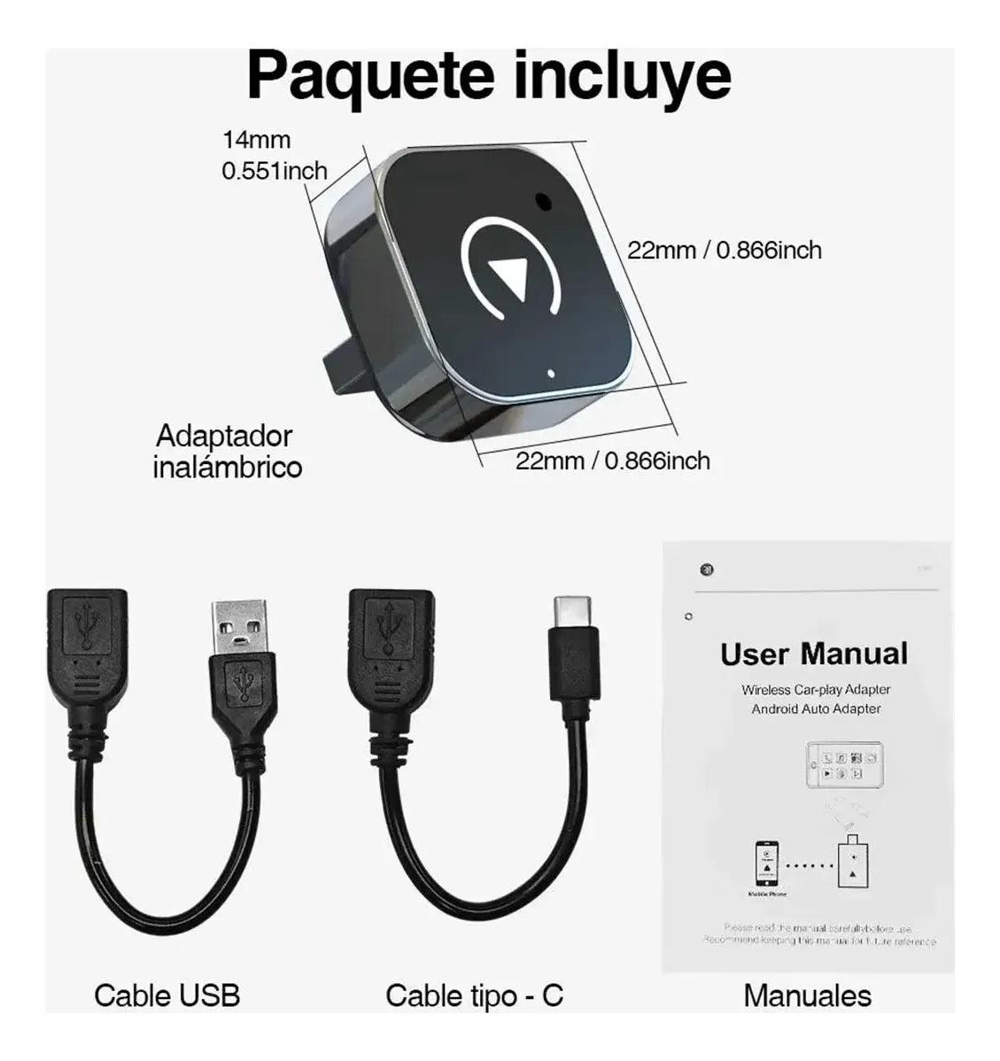 Receptor Carplay Inalámbrico Para Automóvil Conectado A Inal