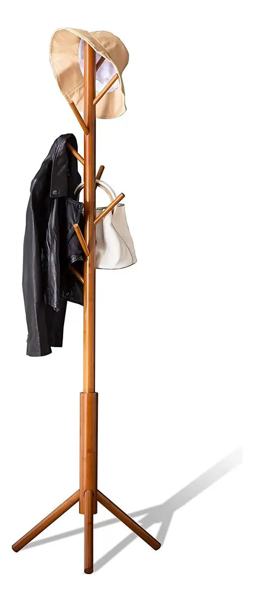 Perchero De Pie Selecta 8 Ganchos Madera Marrón Claro 175cm