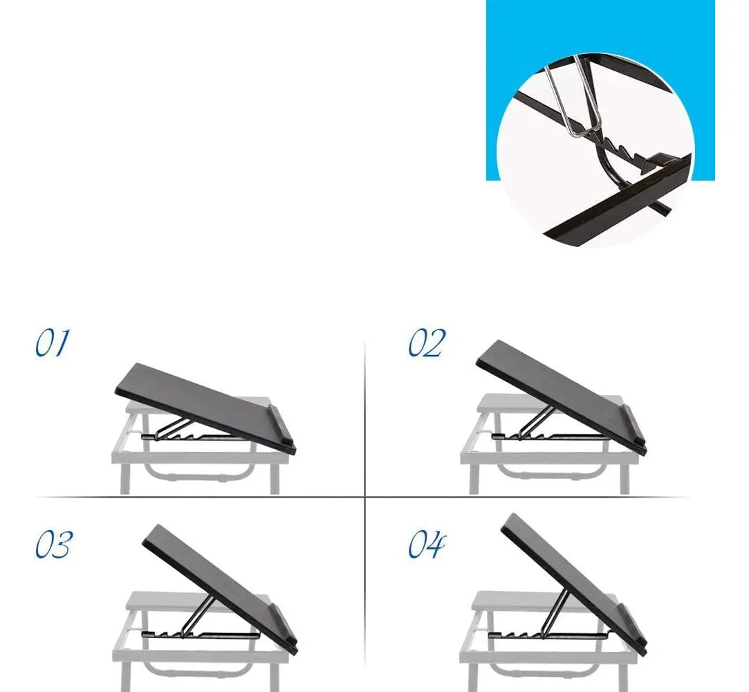 Mesa De Cama Reclinable Para Laptop Plegable Con Posa Vaso
