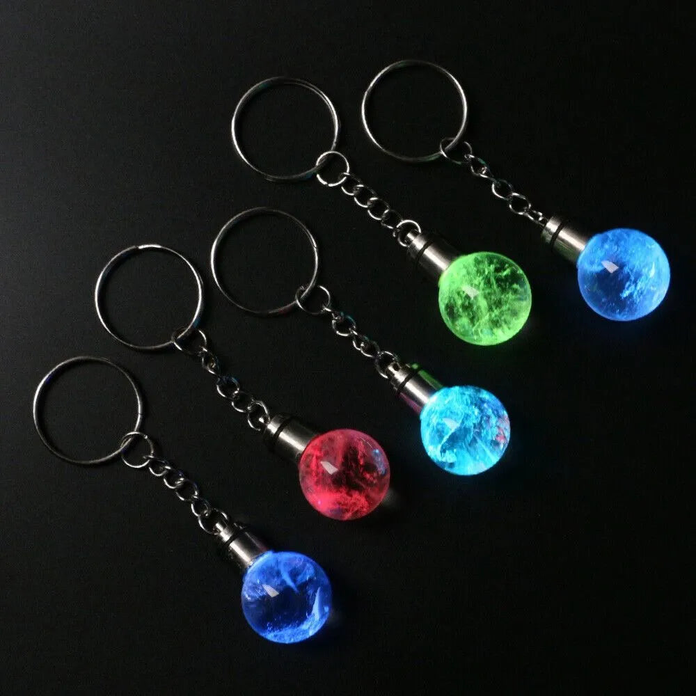 Llaveros De Bolas De Cristal Con Luces
