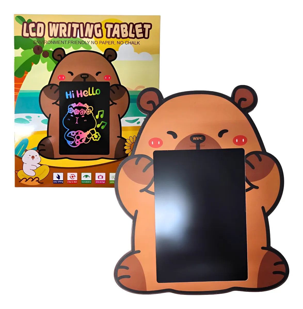 Tablet Pizarra Capibara De Escritura Lcd Dibujar Niños