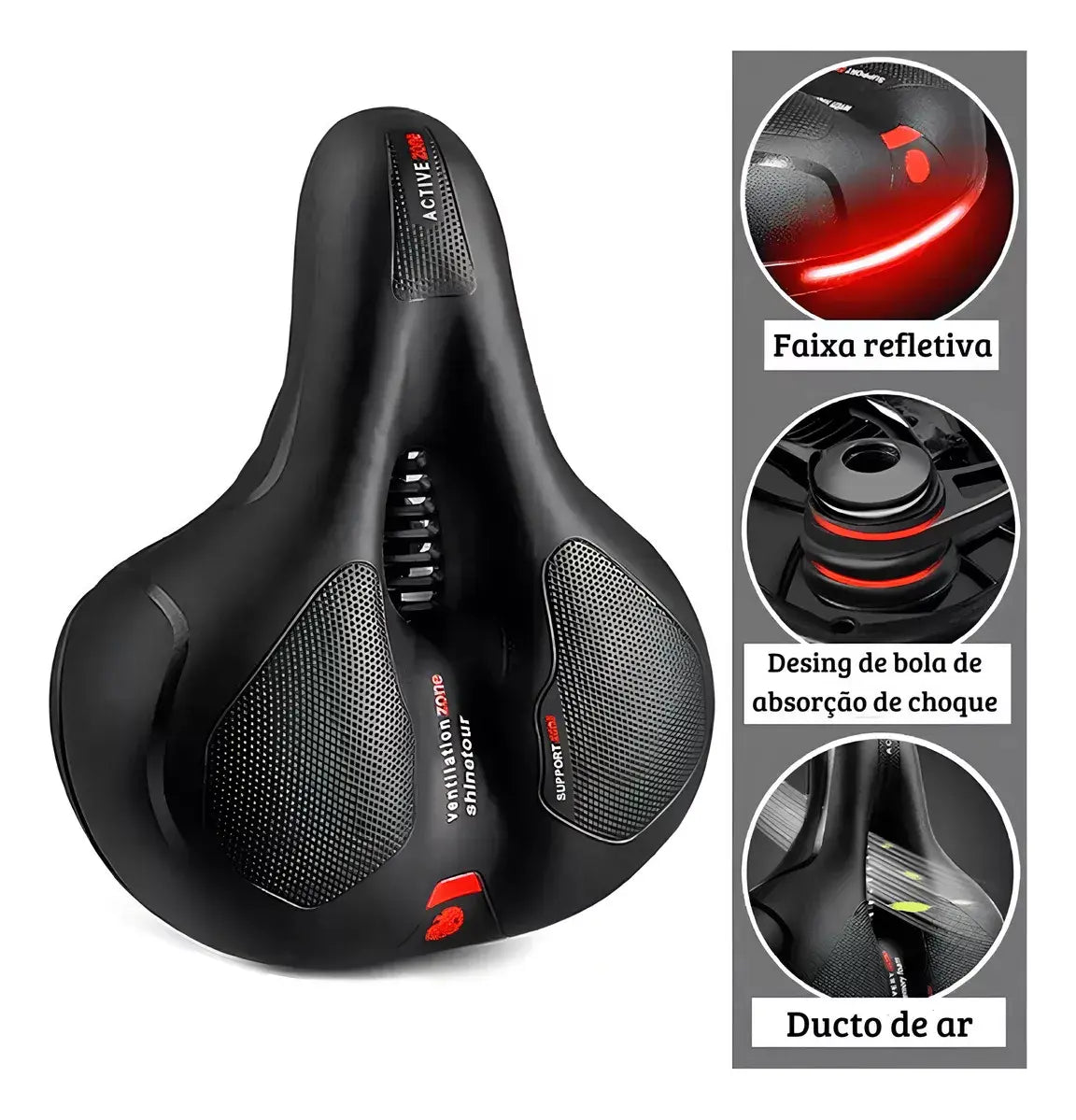 Asiento Sillin Bicicleta Cojín Suave Impermeable Prostático