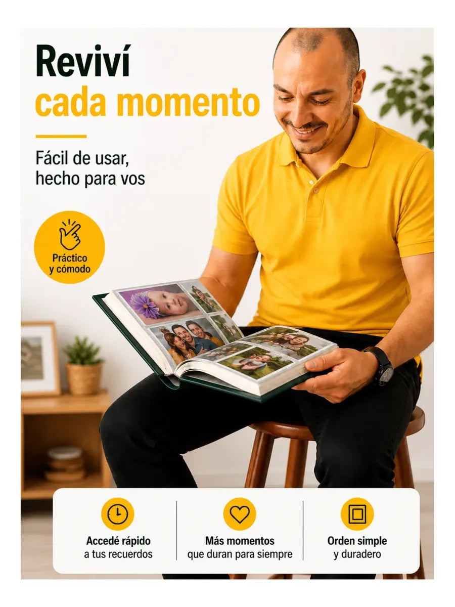 Álbum 200 Fotos 13x18 Con Folios Protectores Tapa Rígida