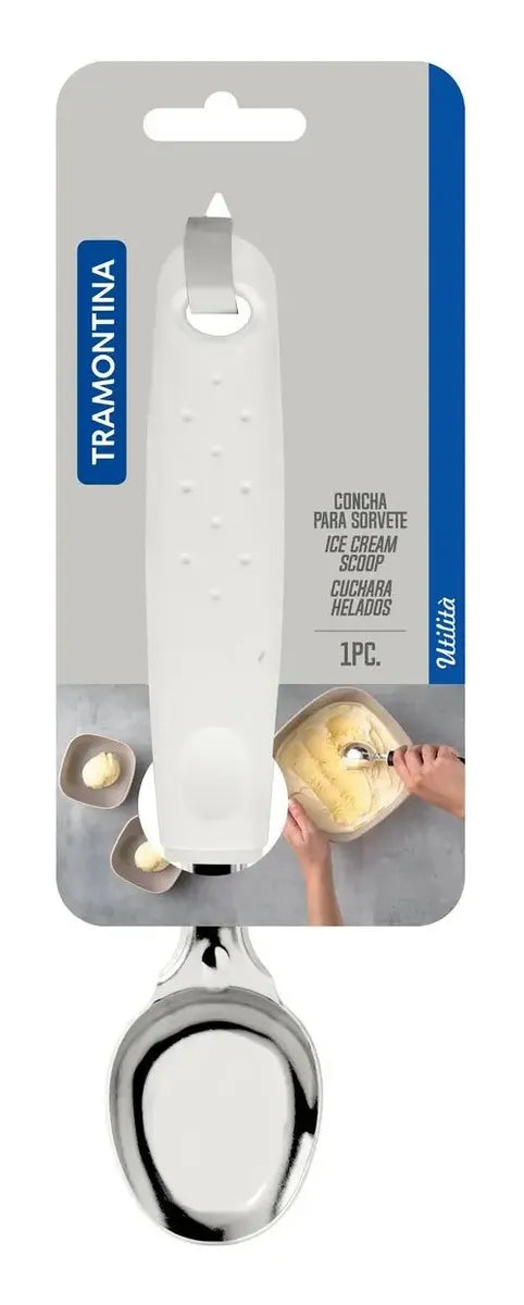 Cuchara para servir helado bola Tramontina Tramontina Inox Vermelho blanco
