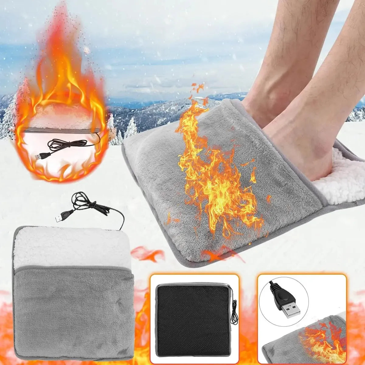 Calentador De Pies Electrico Usb Polar Cómodo Heat Feet