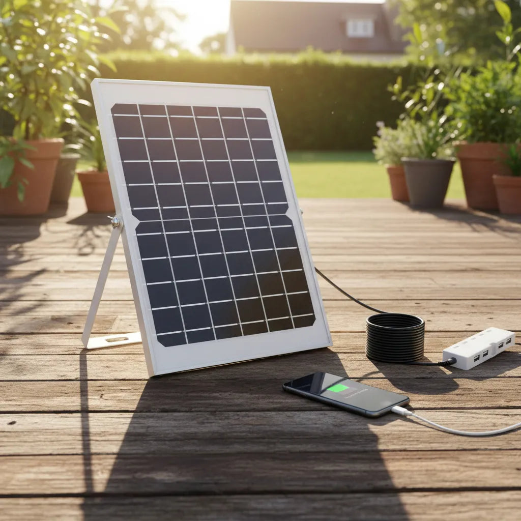 Panel De Carga Solar Universal 10w 4 Puertos Usb