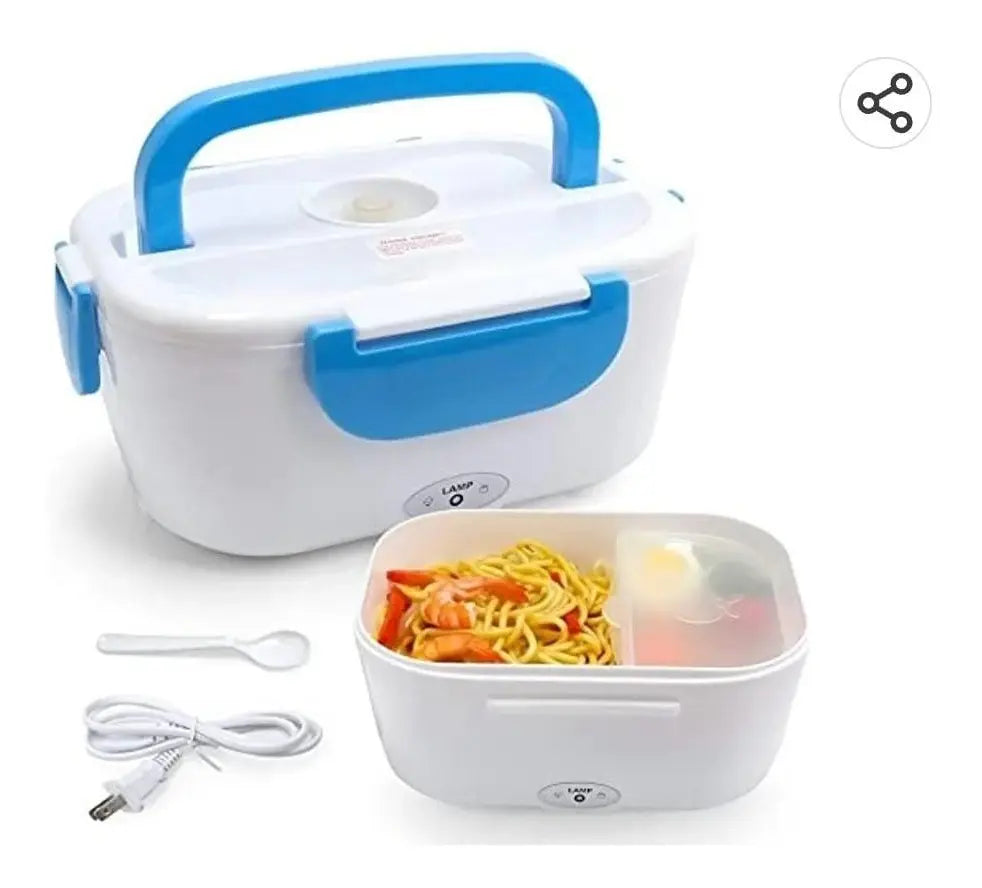 Tupper Calentador Vianda Lunchera Eléctrica Con Cuchara
