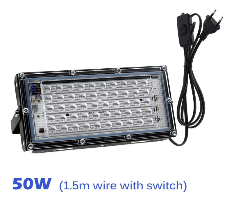 Foco Tacho Luz Led Negra Ultra Violeta 50w Plug A 220v