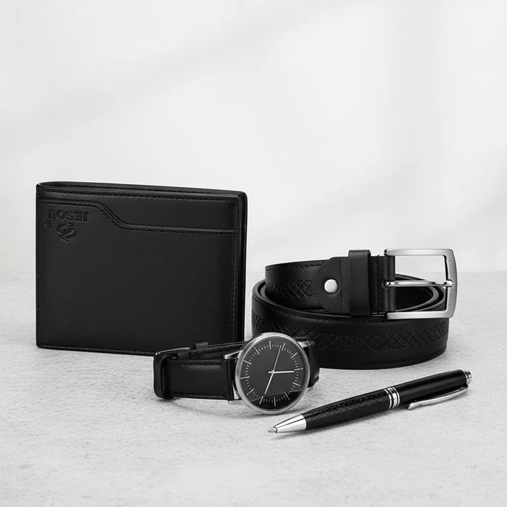 Set Dia Del Padre Reloj Billetera Cinturón Lapicera