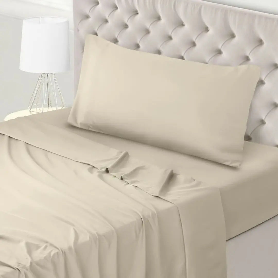 Juego Sábanas Lisas 1 Plaza Varios Colores Cama Hogar Casa